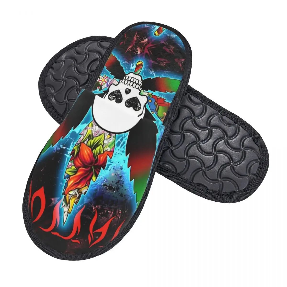 Skull Rasta Leaves Home Slippers Winter Warm Plush Slippers For Winter Soft