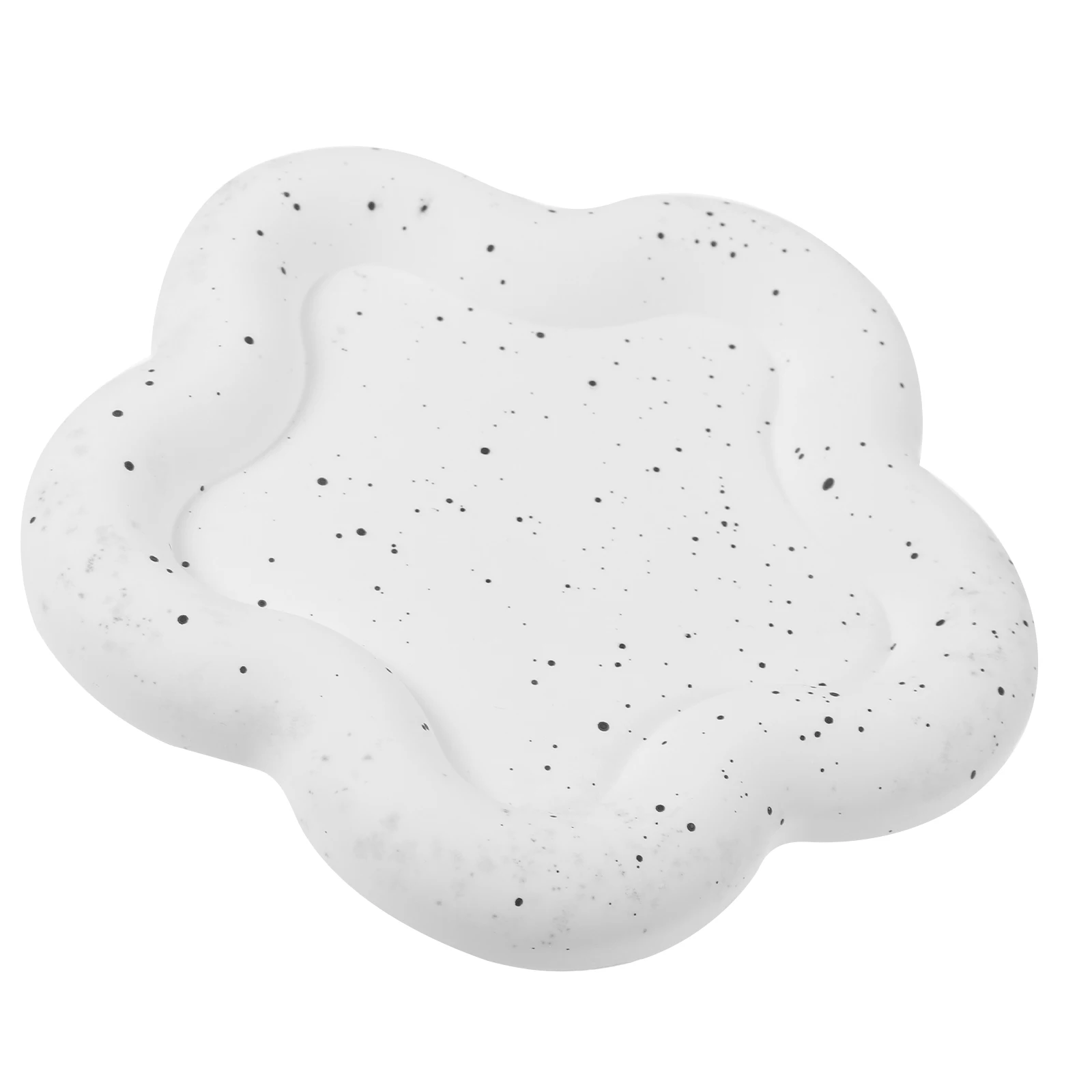 

Gypsum Jewelry Tray White Flower Spots Multi functional Storage ganizer for Bedroom Bathroom Decorative Ring Dish Gift