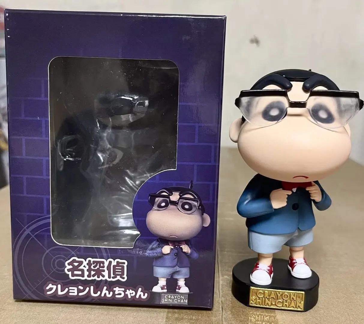 

13cm Crayon Shin Chan COS Edogawa Konan Action Figure Toys Figuras Anime Kawaii Doll Car Ornaments Collecton Model Gift for KID