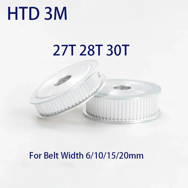 

1Pcs HTD 3M AF Timing Pulley 27T 28T 30T Teeth Bore 4mm-18mm Belt Width 6/10/15/20mm 3M Transmission Belt Pulley