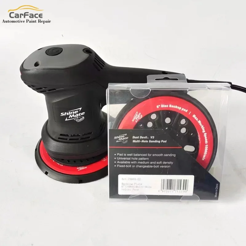 6 Inch 17Hole 150mm Hook Loop Sanding Backing Pad Electric Shinemate Orbital Sander Disk Discs Porter Cable Backup Stick On Pad