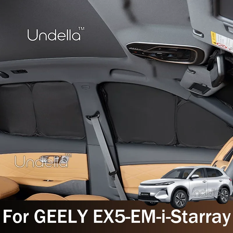 For Geely EX5‑EM‑i Starray EM‑i 2026 2027 Privacy Sun Shade Front Rear Side Window Windshield Sun Protection Camping Accessories