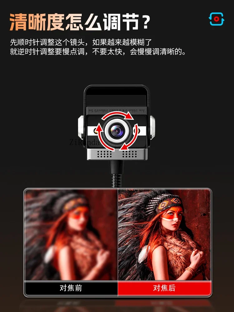 1 Computer camera with microphone home desktop laptop usb external high definition camera