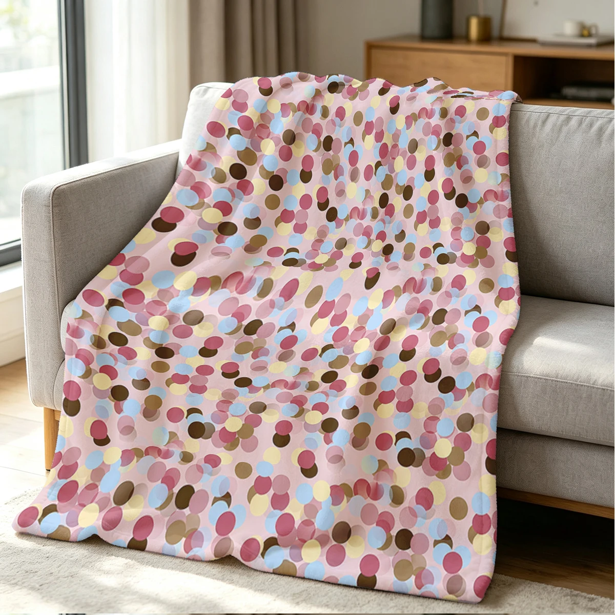 Confetti Joy Blanket Soft Cozy Throw for Sofa Bed Festive Holiday Decor Gift for Kids and Adults,Lightweight and Warm