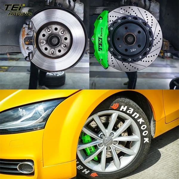 

Front Big Brake Kit 4 Piston Caliper with 330*28mm Rotor BBK Brake System For Audi TT 17 Inch Car Rim