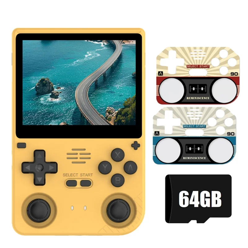 

PHILE-V20 Handheld Retro Video Game Console 64GB 3.5Inch IPS HD Screen A133P Open Source Linux For GBA NDS SFC Simulators