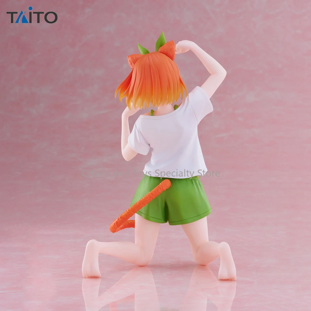 TAiTO Desktop Cute The Quintessential Quintuplets Yotsuba Nakano Cat Roomwear Ver. 13cm Action Figure Model Trendy Toys Gifts