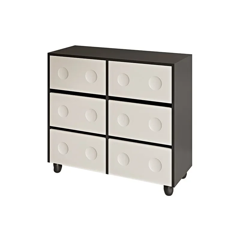 Bucket cabinet solid wood light luxury high-end feeling, living room against the wall, entrance cabinet, bedroom bedside locker
