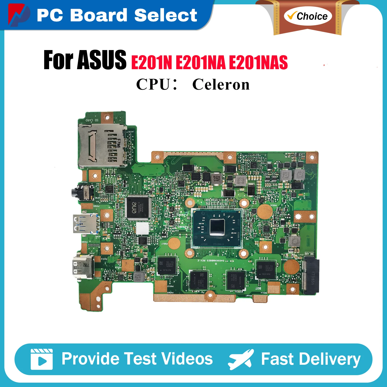 

Материнская плата для ноутбука E201NA для ASUS EeeBook E201NAS E201NA E201N, материнская плата для ноутбука с процессором Celeron, 100% тестирование, ОК, быстрая доставка
