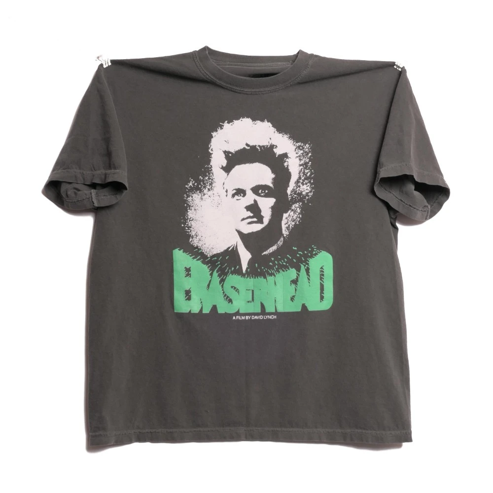Camiseta Eraserhead de David Lynch, estilo surrealista, horror corporal, Criterion, creador de Twin Peaks, Vanguardista, descolorida, de corte cuadrado