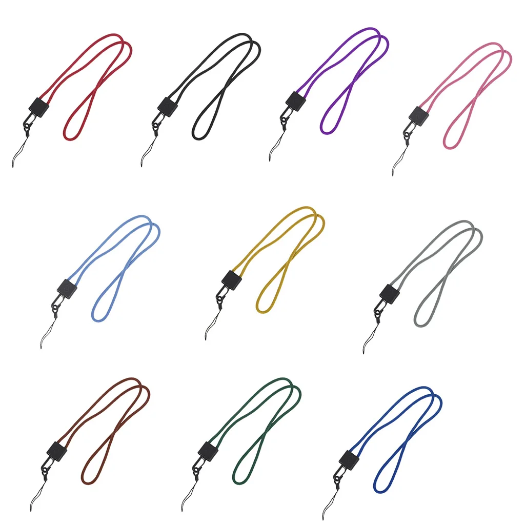 19inch Mini Pure Color Braided Anti-lost Lanyard for Wallet Phone Case ID Badge Holder for Gifts Anti-lost Lanyard