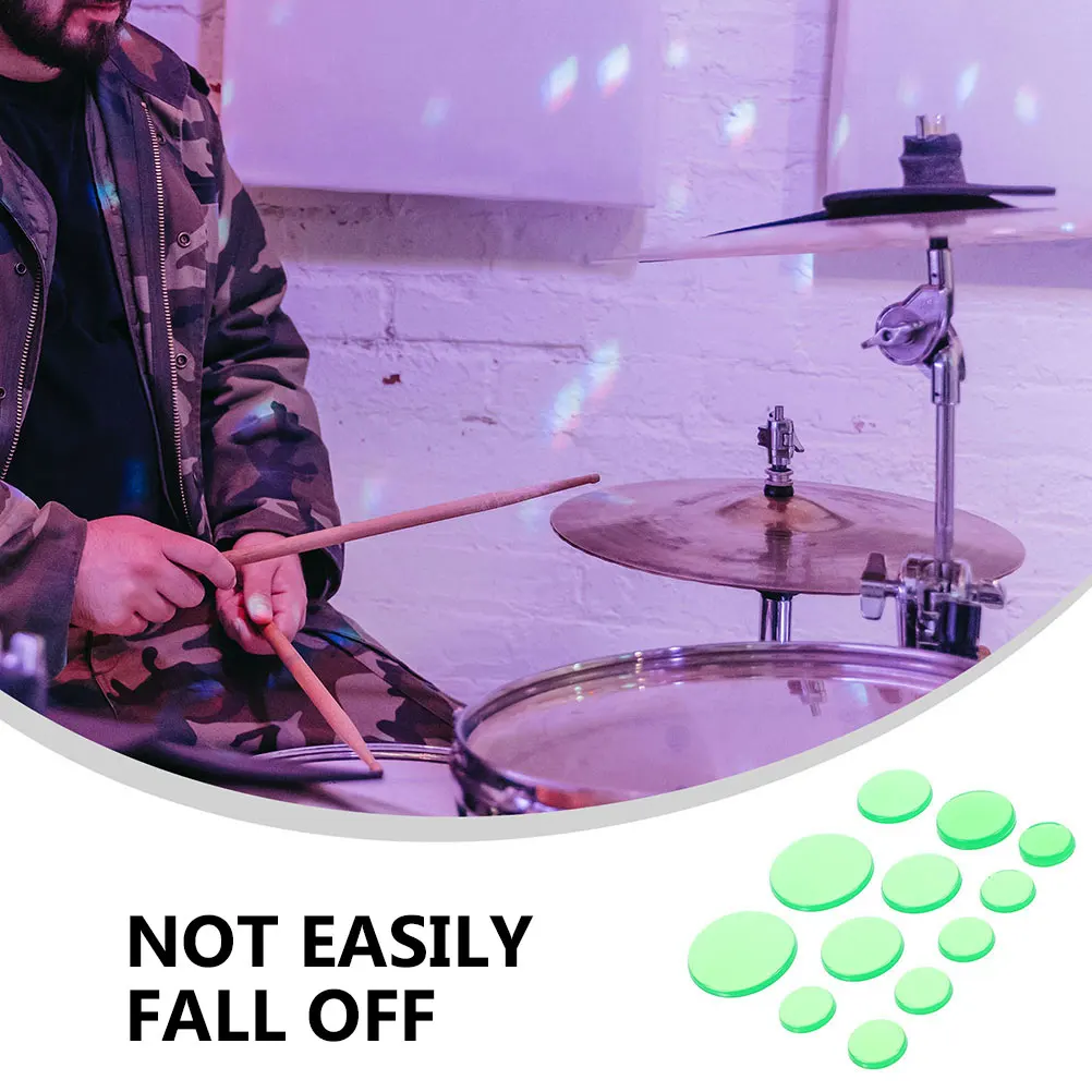 

Drum Accessories Mute Pad Dampeners Gel Pads Damping Drops Green Musical Instrument