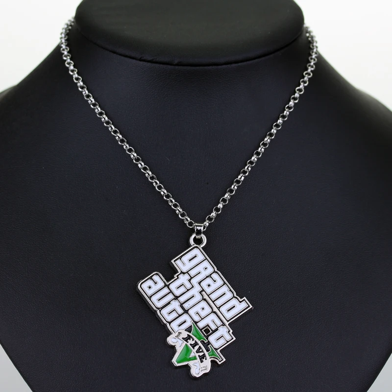 Game PS4 GTA5 Necklace GTA V Grand Theft Auto 5 Star Muti Pendant For Men Fashion Neck Jewelry