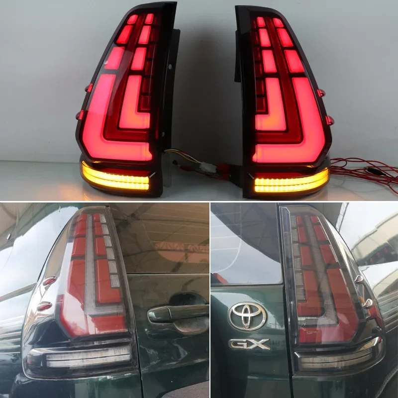 LED Car Taillight For Toyota Prado 120 2003 2004 2005 - 2009 FJ120 12V Rear Fog Lamp Dynamic Turn Signal Reverse Brake Tail Lamp