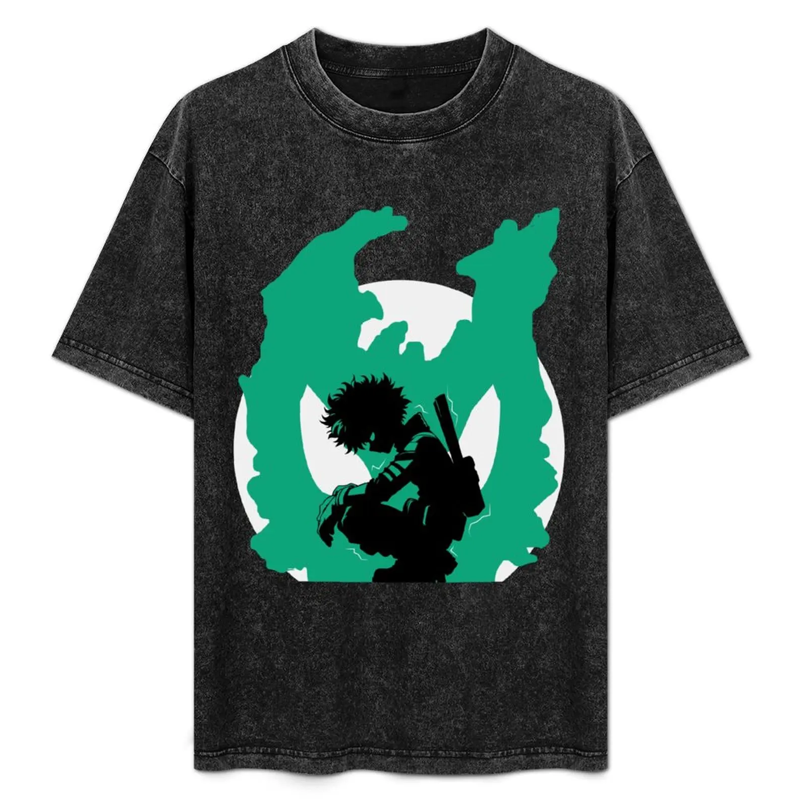 

Midoriya one for all T-Shirt Vintage Print Crew Neck Tee