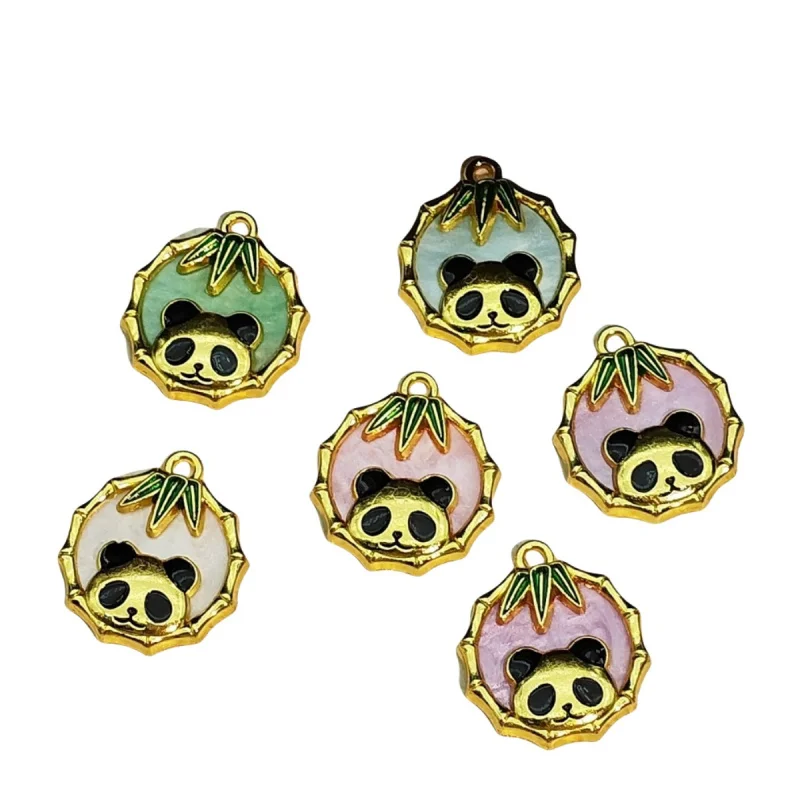 20pc set Alloy Oil Drop Panda Bamboo Joint Simple Elegant Ancient Style FairydiyBracelet Beaded Necklace