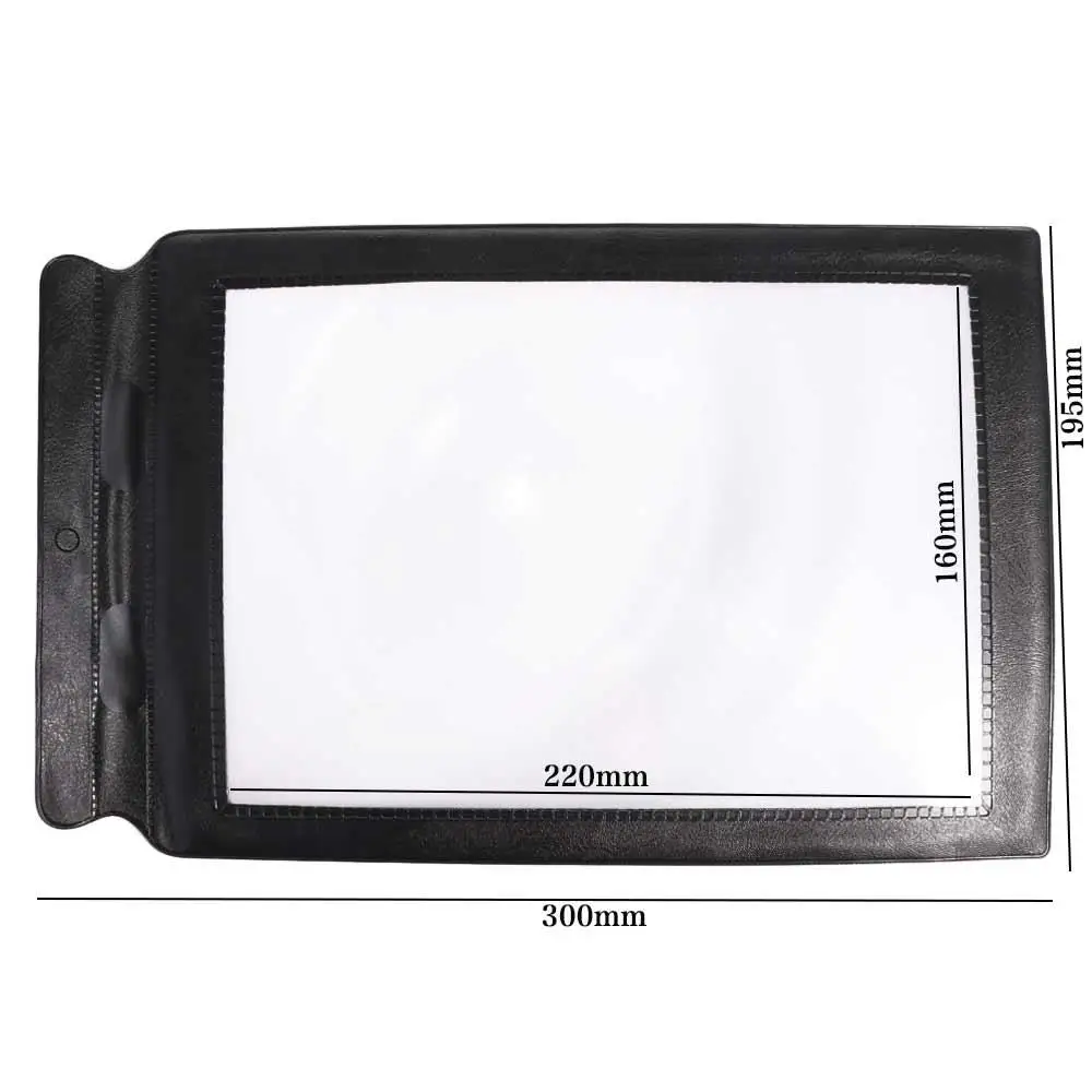 A4 Lenses Large Sheet Magnifier Handheld Portable Magnifying Glass PVC Easy To Use Loupe Science Tool Reading Book