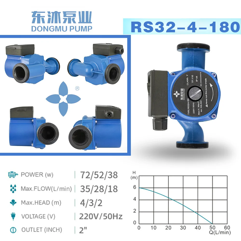 RS32-4 المنزلية 220 فولت الماء الساخن والبارد ثلاث سرعات تنظيم السرعة تعميم المضخة المعلبة #3