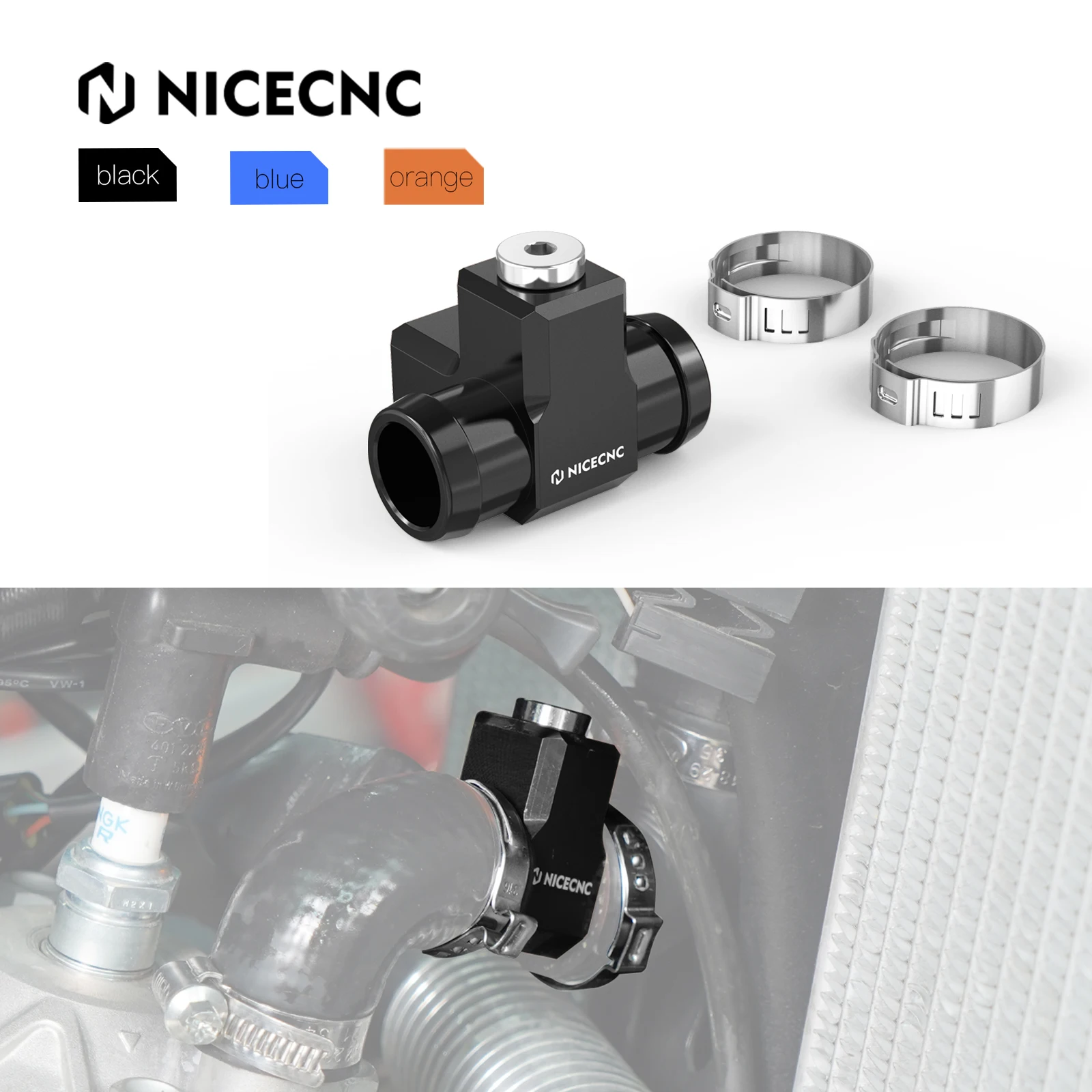 

NICECNC For 2024 GasGas EC300 EC250 EC 300 EC 250 EX300 EX250 MC250 Motorcycle Temperature Sensor Connector Adapter T6 Aluminum