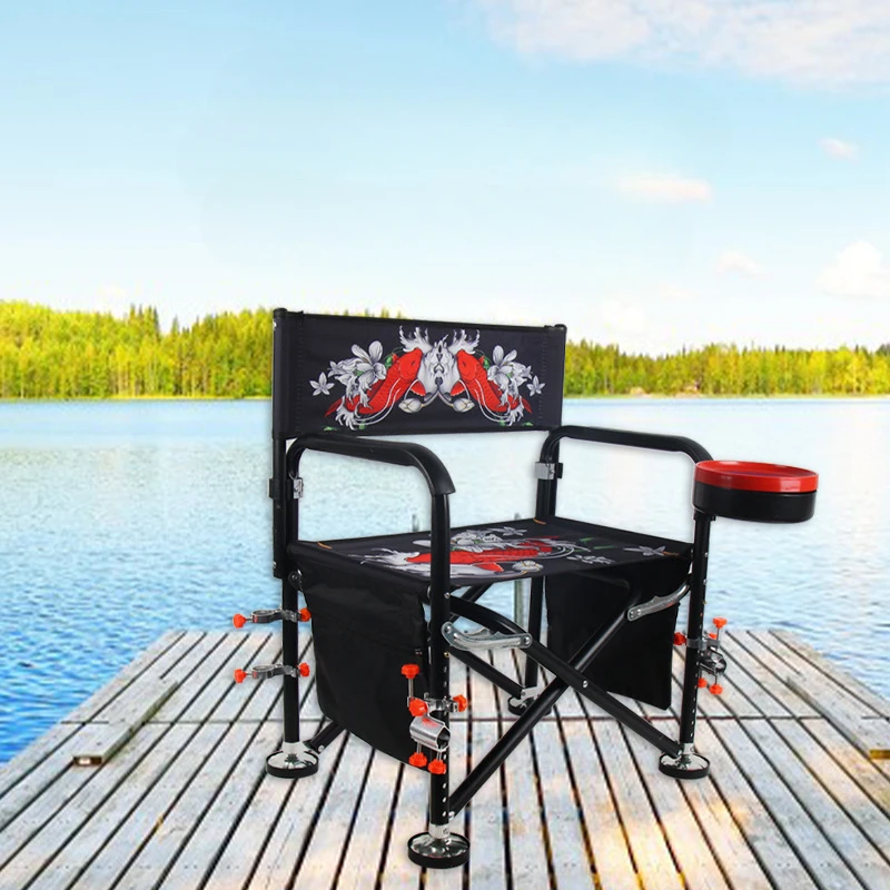 Modern Multifunction Fishing Chair Tourist Freshwater Chairman Fishing Chair Relaxing Storage Outdoor Furniture Silla Pesca FYFC