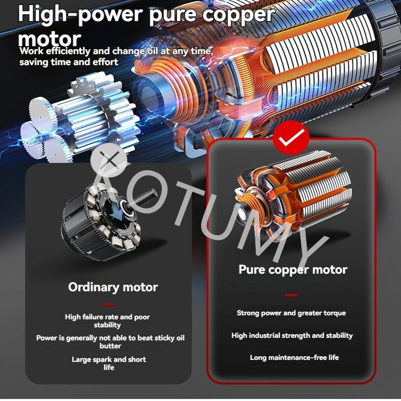 Elektrisch vetspuit Oplaadbare olie-injector Automatische botermachine Auto smeerolie Auto-onderhoud Elektrisch gereedschap