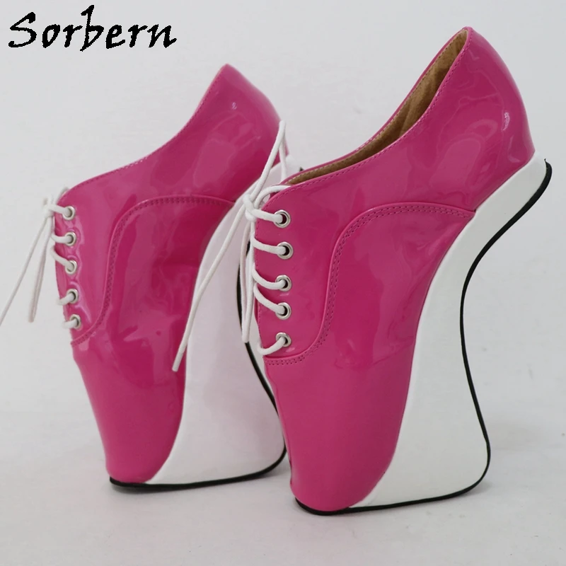 Sorbern Ballet High Heels Unisex Pumps Lace-up Trainers BDSM Hoof Heelless Ballet Shoes Ladies sIZE 36-46 Custom Multi Color