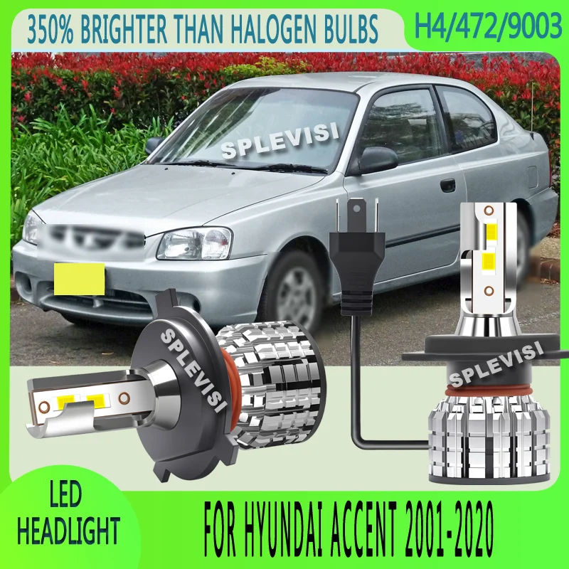 

Worry-Free Warranty Reliable Night Companion LED Car Headlight Bulbs For Hyundai Accent 2001 2002 2003 2004 2005 2006 2007-2020