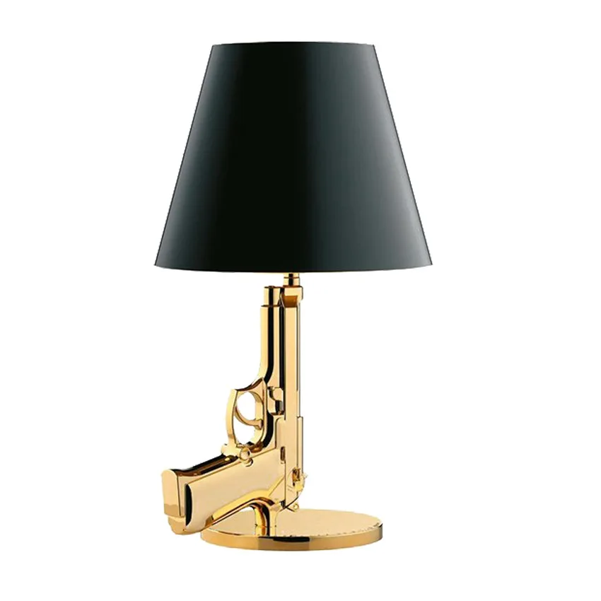 Imagem -02 - Gold-plated Gun Table Lamp Decoração para Sala de Estar Exhibition Hall Comércio Exterior