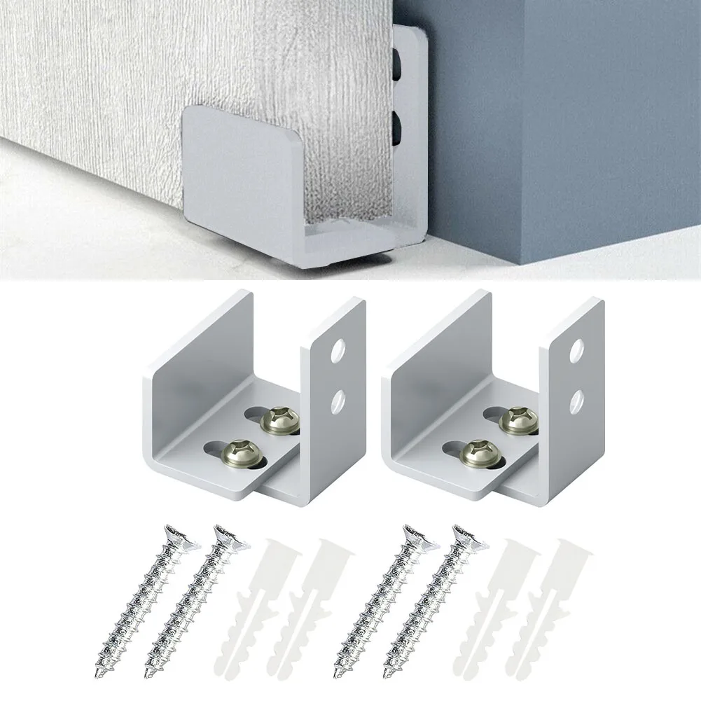 Adjustable Door Guide Stainless Steel Swing Device for Barn Door Wall Guide Slotted Stop Sliding Door Floor Guide Hardware ﻿