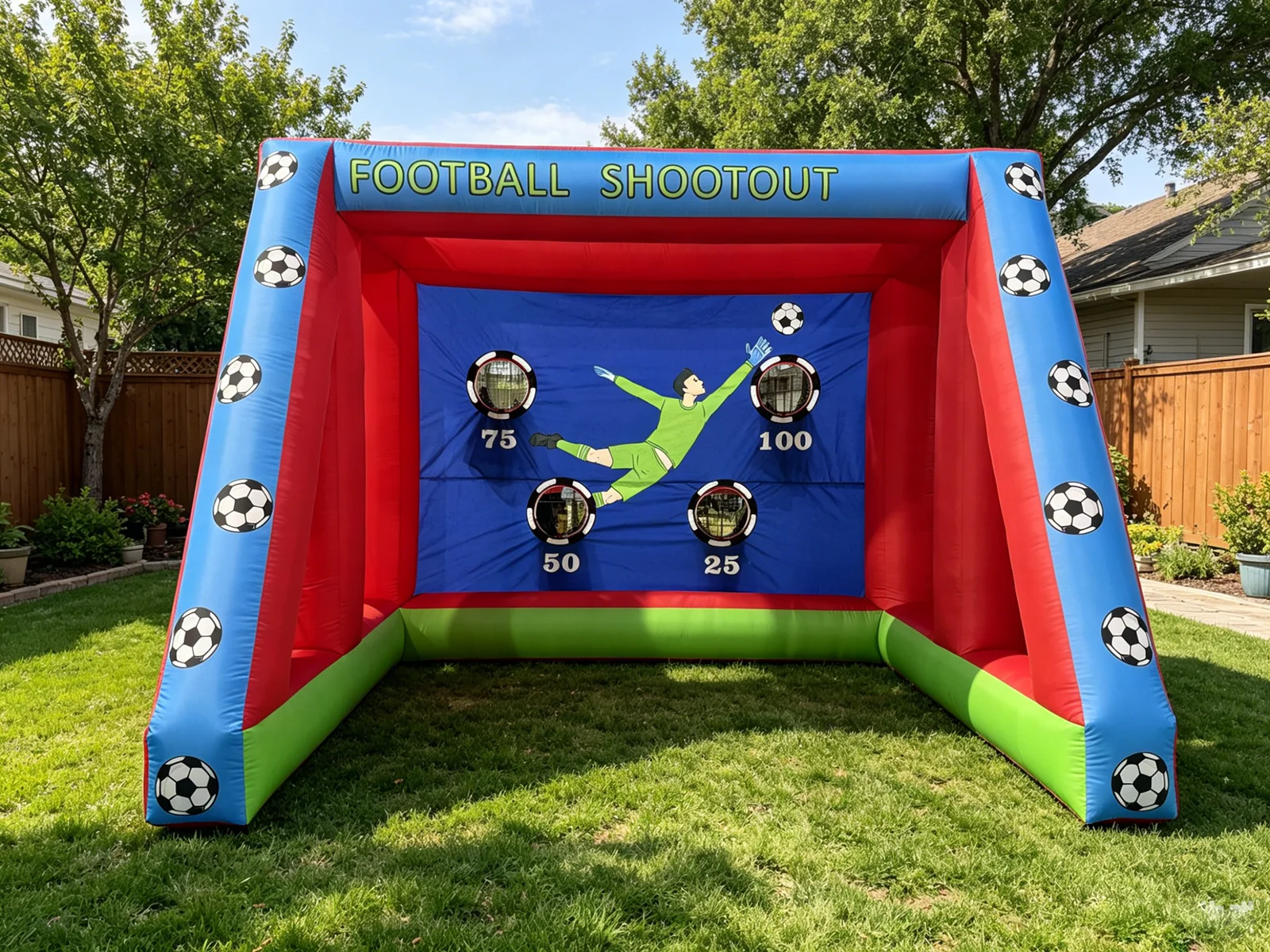 

Carnival Inflatable Football Shootout Soccer Target Tossing Goal Inflatable Soccer Goal Football Kick Shooting Game Inflatable