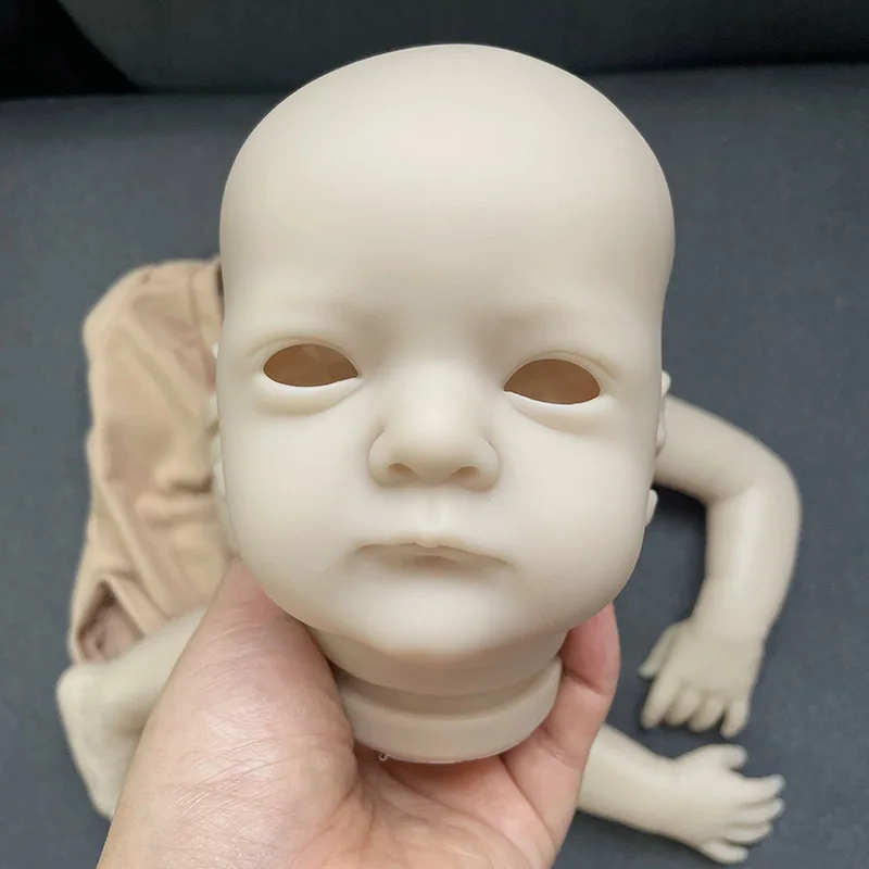 19Inch Unfinished Unpainted Blank DIY Doll Parts Reborn Vera Doll Kit With Cloth Body And Random Eyes Collectible Art Doll