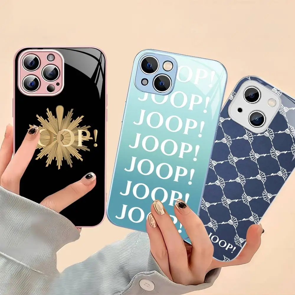 Fashion Brand J-Joop For IPhone 14 13 12 Mini 11 Pro XS Max X XR 14 Plus Tempered Glass Cover 3