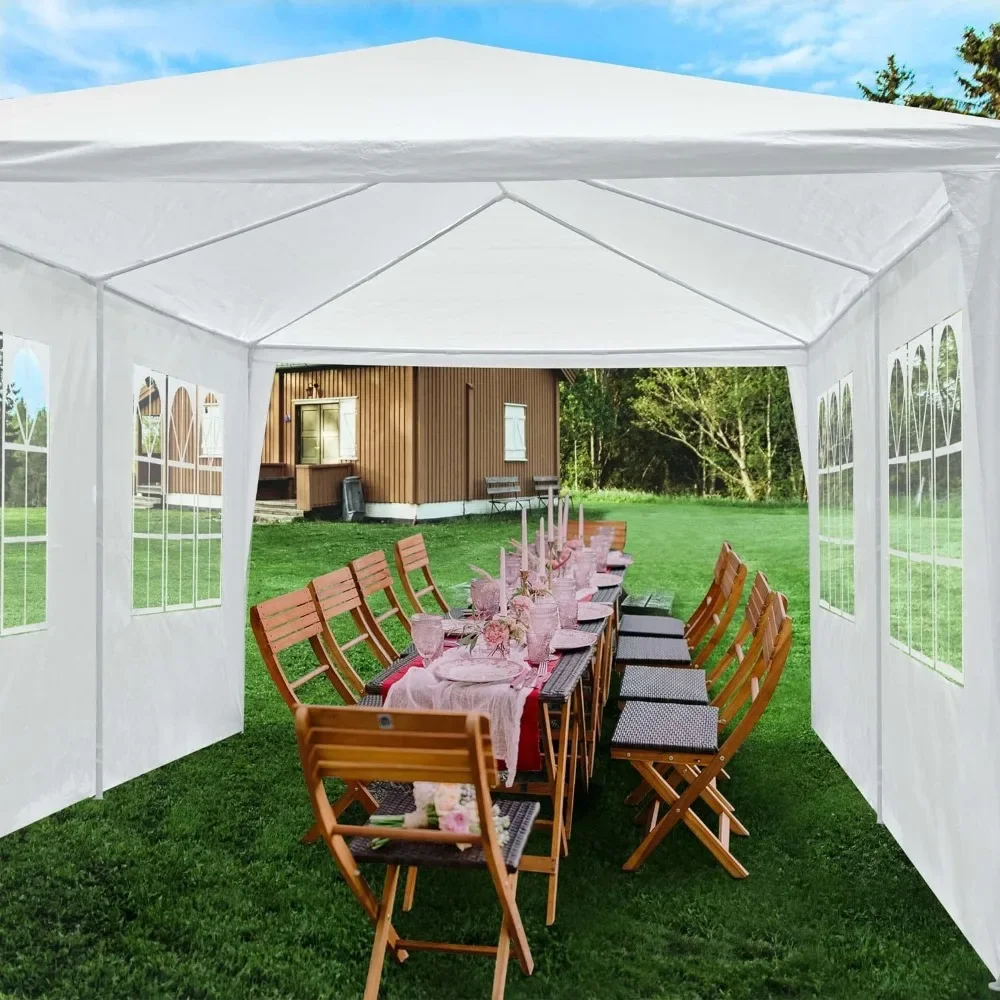 Gazebo Outdoor Wedding Party Patio Enclosed Canopy Tent W/Removable Side Wall Canopy for Fetes Event Yard Decoration Outdoor