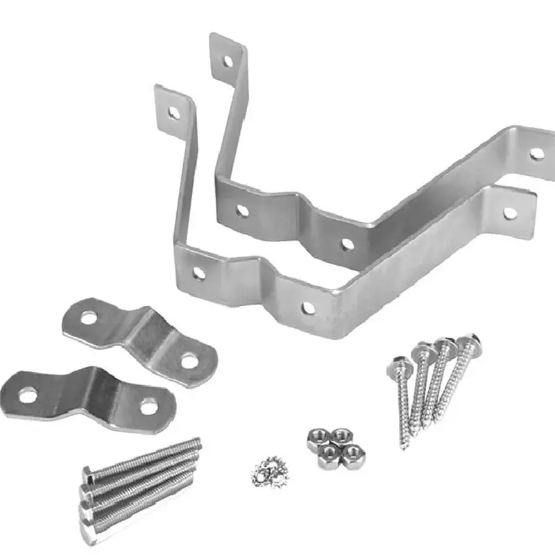 Efficient Heavy-Duty Wall Mount Pair For TV Antenna Mast With (2) Brackets Adjustable Antenna Mast Mounting Bracket