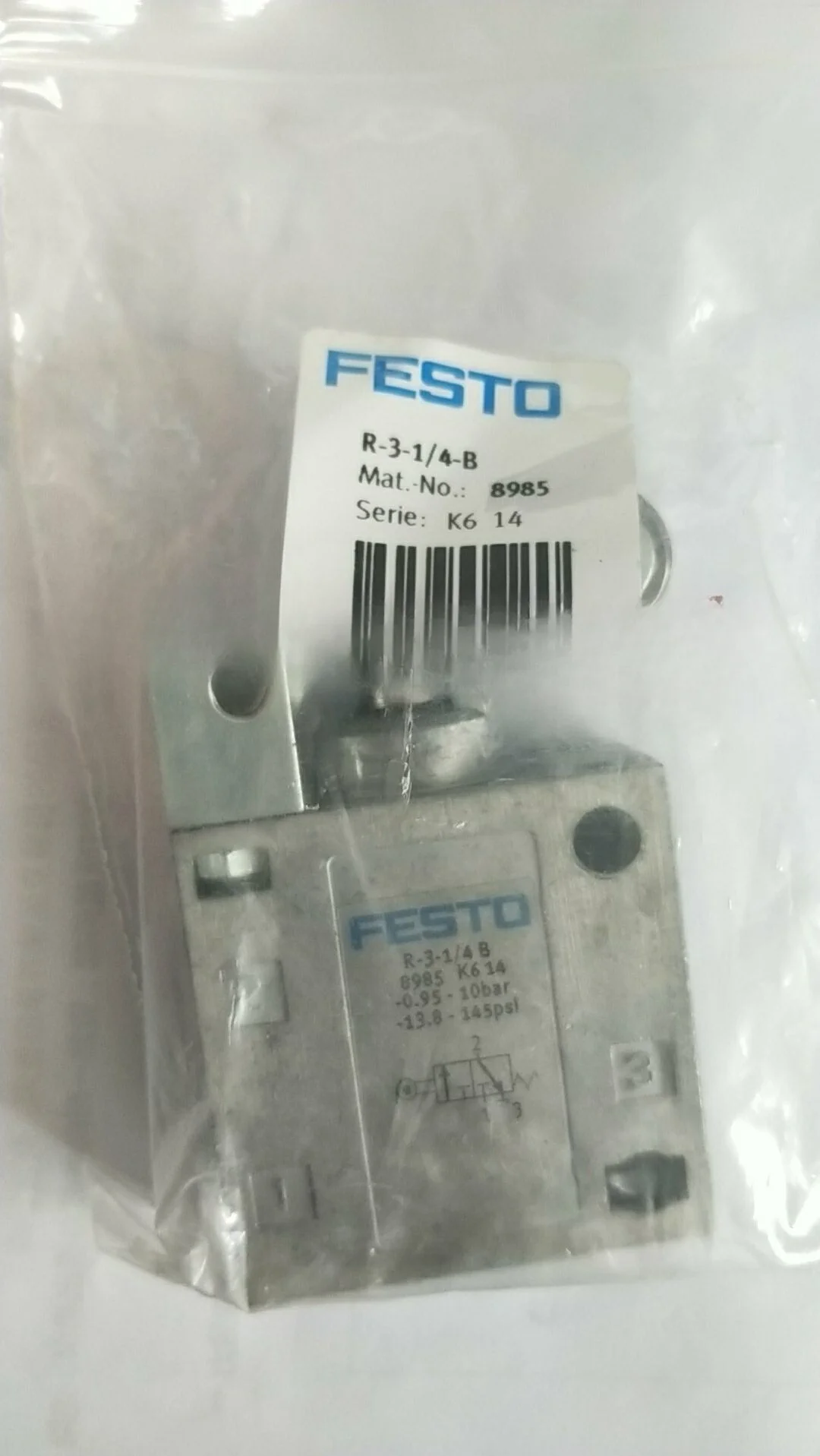 FESTO Festo V - 3-1/4 - B 6808 R 8985 Válvula de alavanca de rolo