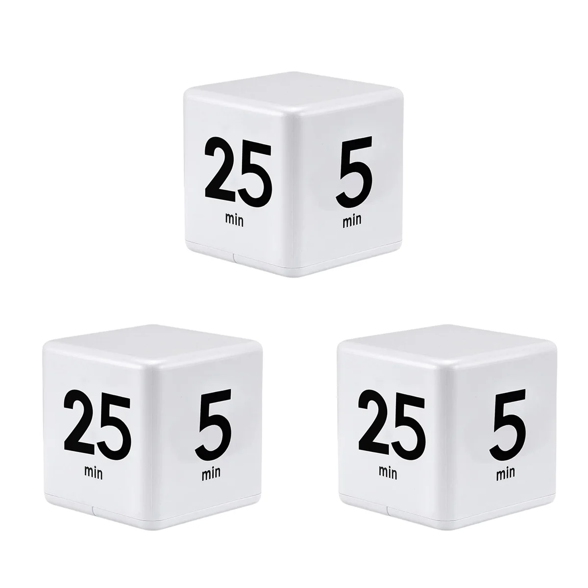 【Flash Sale】3X Square Timer Kitchen Timer Time Management Timer For Gravity Sensor Flip For Time Management