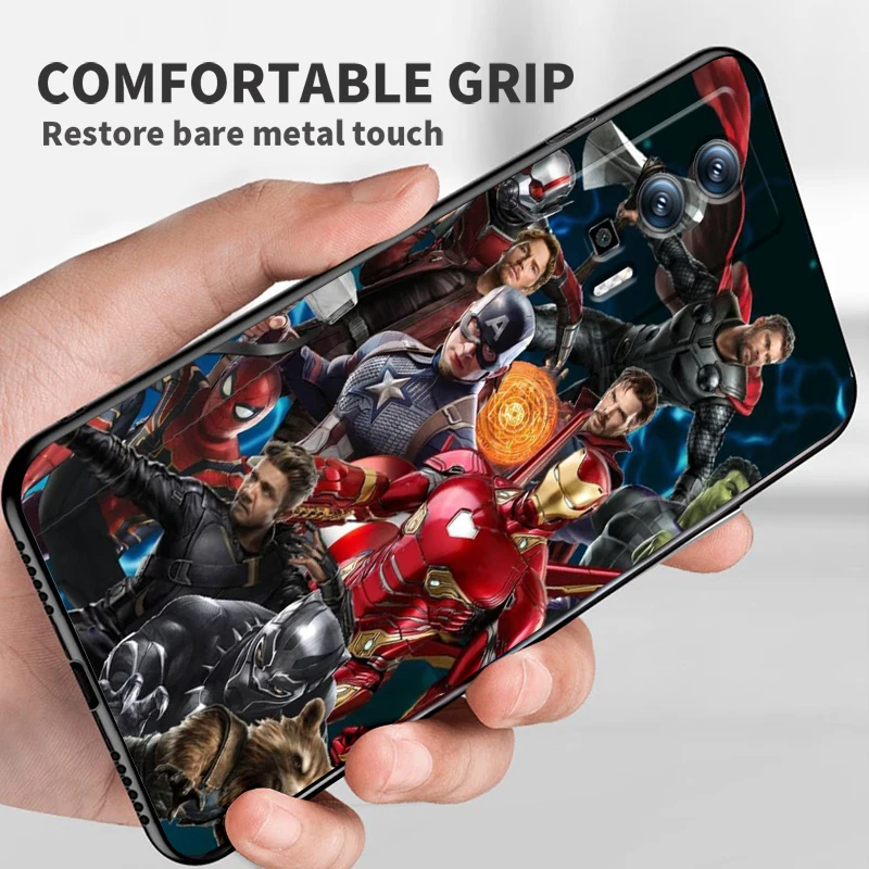 Marvel America Captain Cool For Xiaomi Redmi 9A 9C 9AT 10C 9 9T 10 12C 13C A3 12 K60 A1 K50 K40 5G Black Soft Phone Case