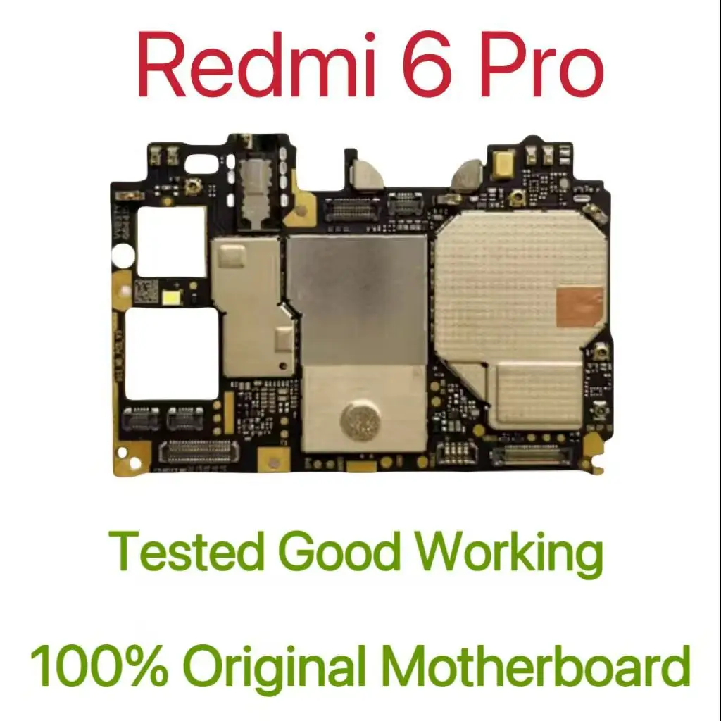 Global Version Original Unlocked Motherboard for Redmi 6 Pro Tested Circuit Plate Main Logic Board for Redmi 6 Pro