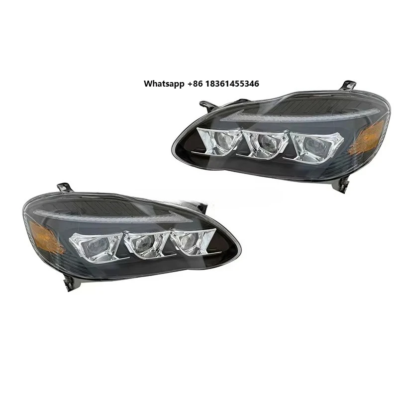 

Передняя фара для Toyota Corolla (версия для США) 2003-2008 с дневными ходовыми огнями (DRL) и 3-проекционными светодиодными фарами в сборе