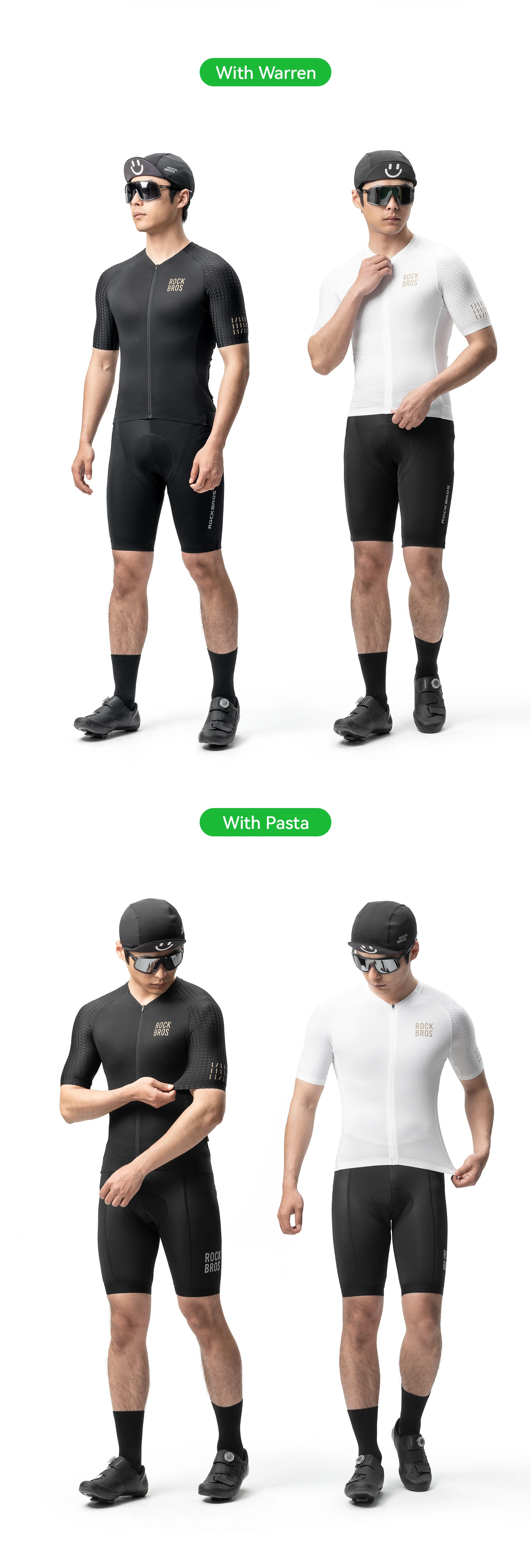 ROCKBROS Fahrradtrikot MTB Atmungsaktiv Feuchtigkeitsableitend Schnelltrocknend Fahrradbekleidung Gold Label Reflektierendes Kurzarm-Sommertrikot – Detail 12