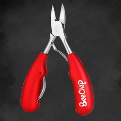 Nail Clipper Stainless Steel Nail Groove Pliers Bent Nose Plier Dead Skin Clipper Rubber Handle Onychomycosis Ingrowing