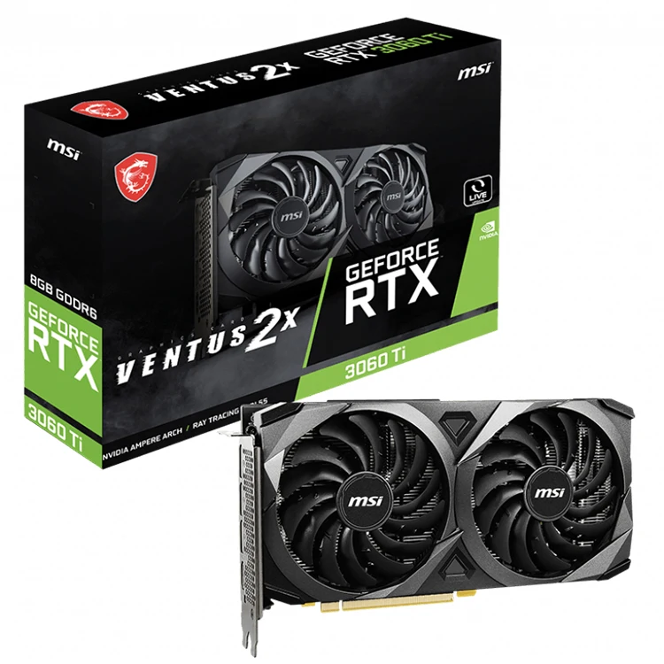 MSI NVIDIA GeForce RTX 3060 Ti 2X 8G V1 LHR Used Gaming Graphics Card with GDDR6 8GB Memory used for Desktop