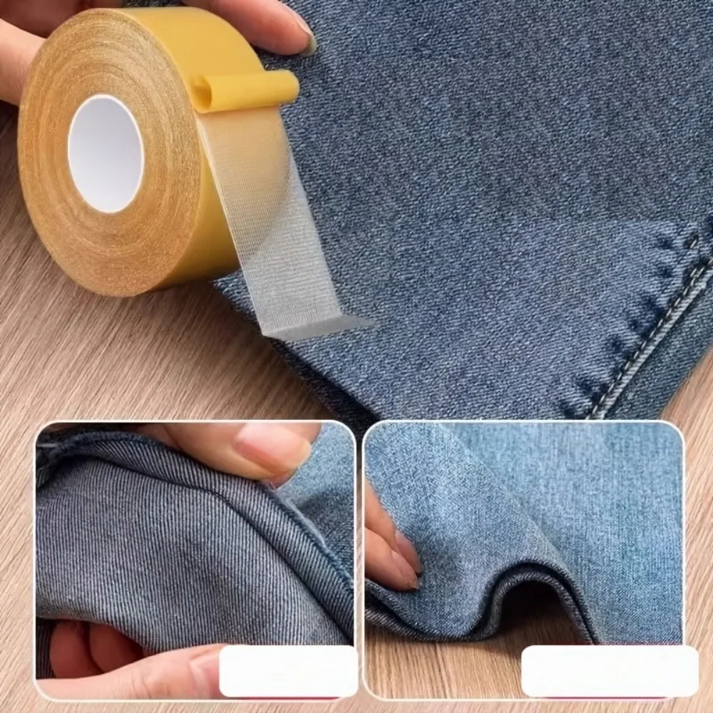 Double Sided Powerful Adhesive Fixation Tape Heavy Duty Translucent Mesh Waterproof Traceless Powerful Tape