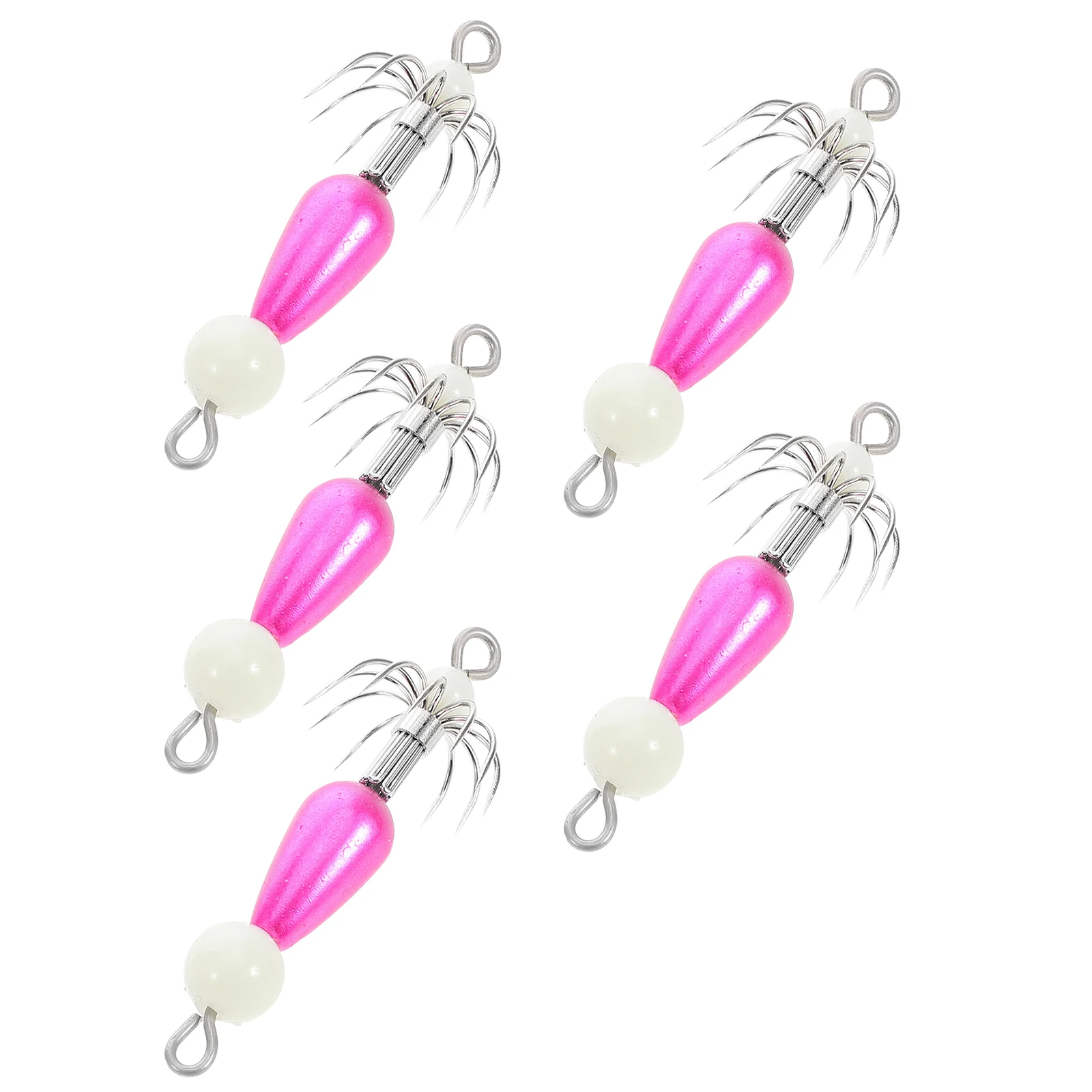 

5pcs Hook Glow Dark Fishing Kit Freshwater BaitHooks BlowTube OctopusCuttlefish Angling Lure Hook Fishing
