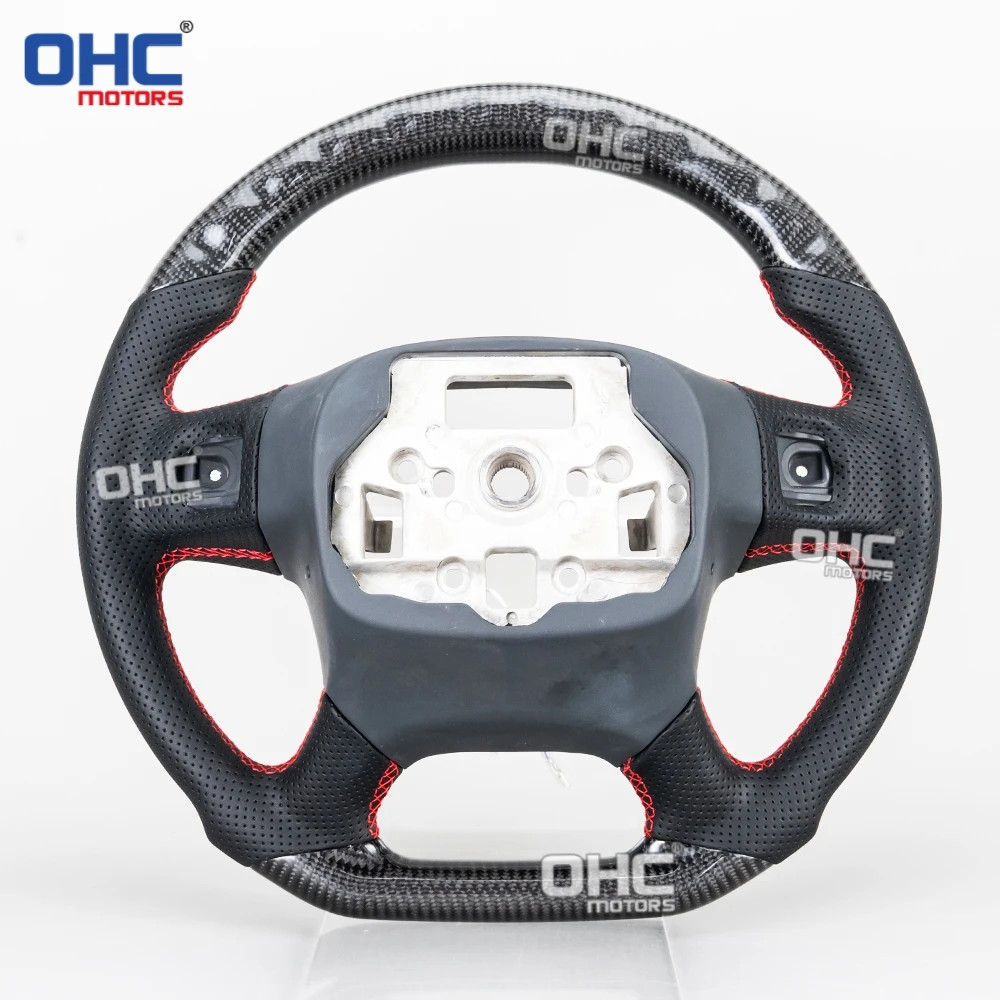 LED Carbon Fiber Steering Wheel for Chevrolet Silverado 1500 Suburban 2014 2015 2016 2017 2018 Chevy Tahoe Without airbags