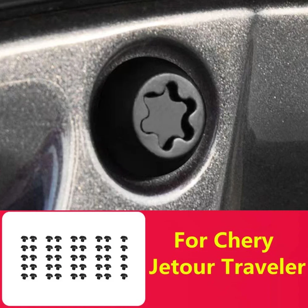 Wheel Hub Screw Cap For Chery Jetour Traveler T2 2023 2024 Blackened Black Warrior Cover Modification Accessories Complete Set