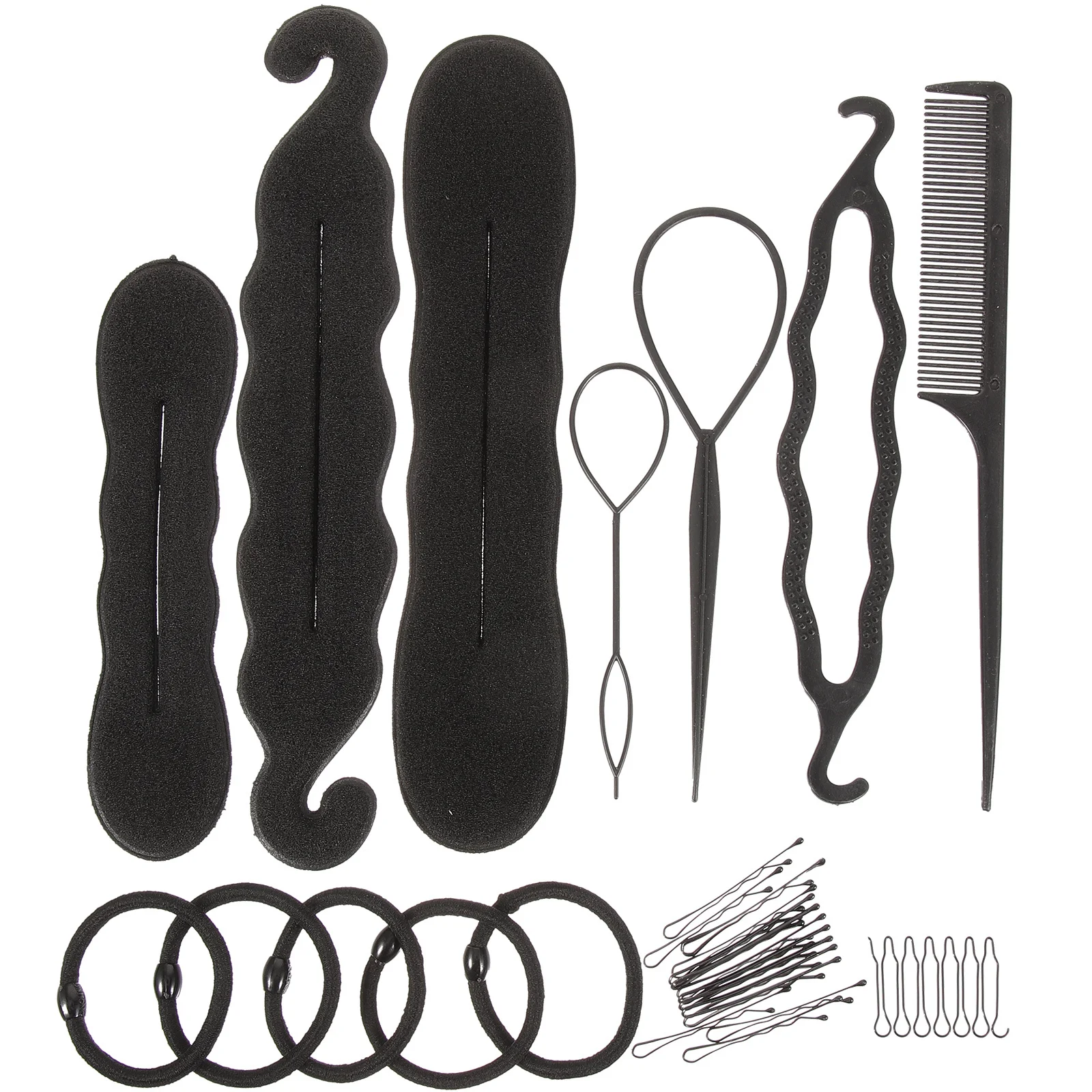 1 مجموعة 1 مجموعة المحمولة أدوات تصفيف الشعر عدة مقاطع التواء للنساء Diy بها بنفسك كعكة صناع سريعة أوبدو اكسسوارات كعكة الشعر صنع أدوات