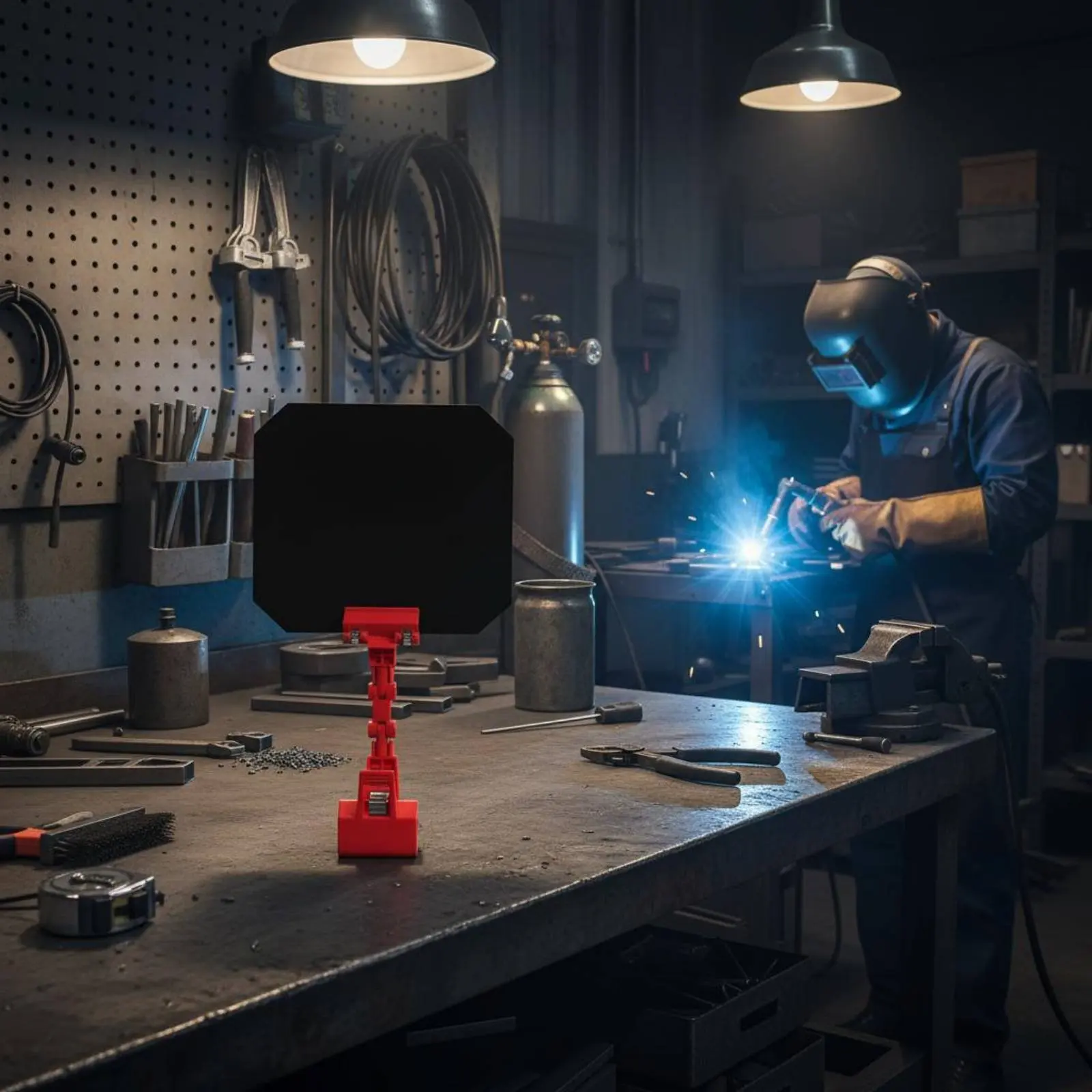 

Metal-Joining Face Guard Heat Resistant Handheld Metal-Joining Guard Work Safety Gear Easy to Install Polycarbonate for Welders