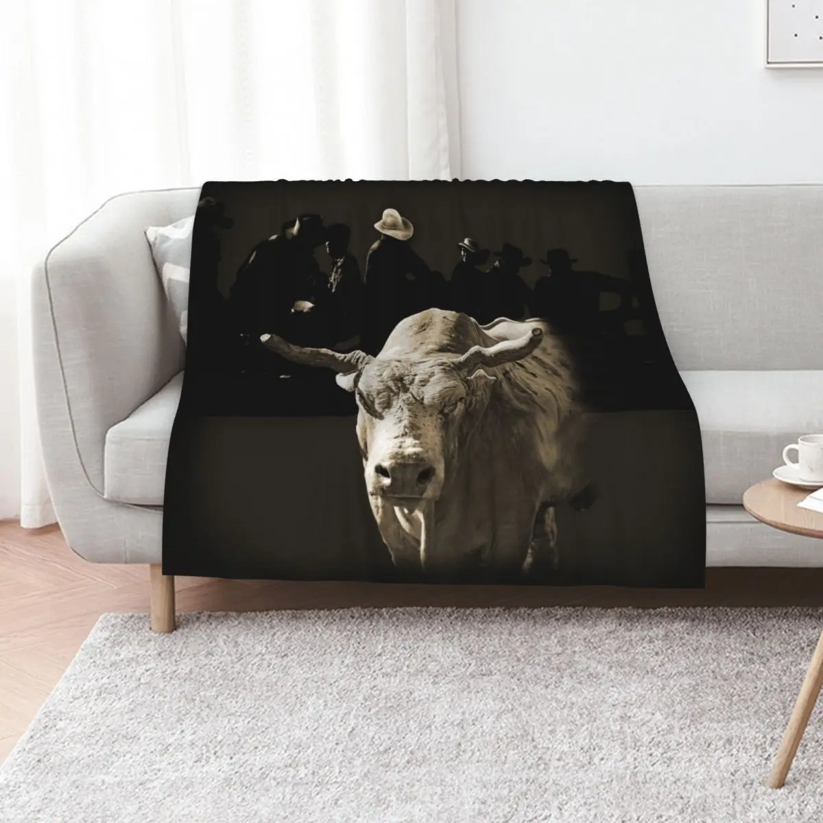 BULL RIDERS, YOUNG GUNS, RODEO STYLE, RODEO LIFE Throw Blanket Single For Sofa Thin Heavy Flannel Fabric Sofa Blankets