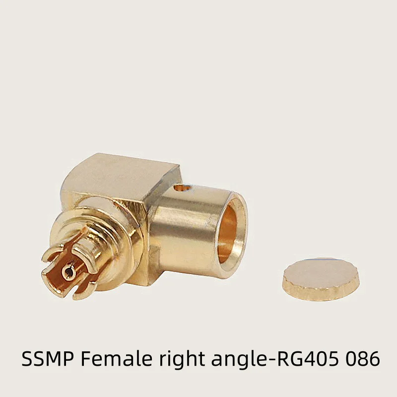 1pcs/LOT SSMP female welding RG405/086 semi flexible 2-wire 18G low standing wave right angle/straight connector image 4